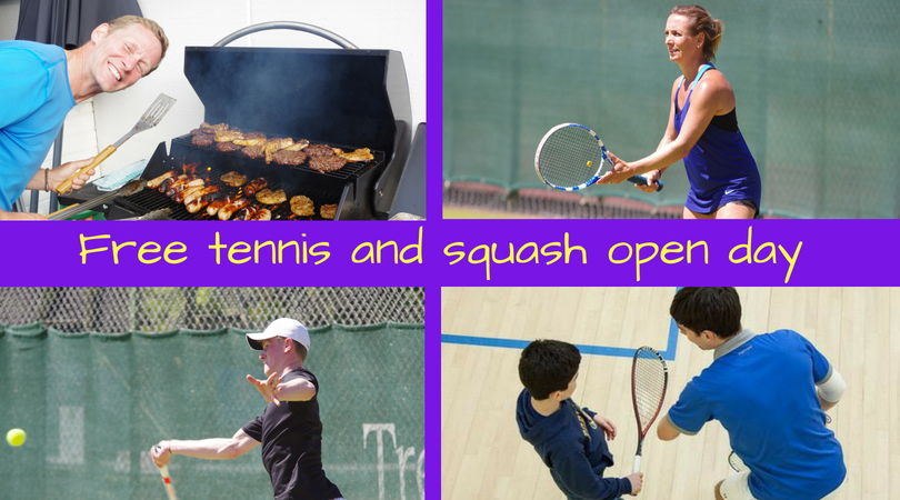 Free tennis and squash open day – Sunday 8th July 10am to 1pm
